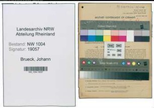 Entnazifizierung Johann Brueck , geb. 08.01.1896 (Monteur)