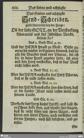 Das Sieben und achtzigste Send-Schreiben