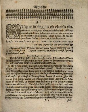 Dissertatio Biblica, De Arbore Scientiae Boni Et Mali, ex Gen. II. v. 9.
