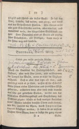 Burrmann, Gottl. Wilh.