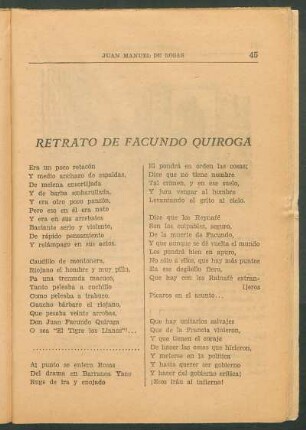 Retrato de Facundo Quiroga