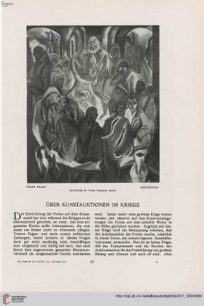 33: Über Kunstauktionen im Kriege