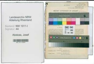 Entnazifizierung Josef Abstoss , geb. 03.10.1896 (Wirtschaftspruefer)