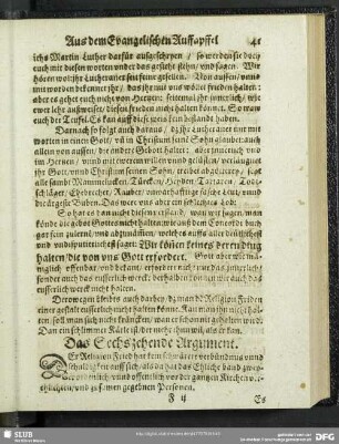 Das Sechszehende Argument