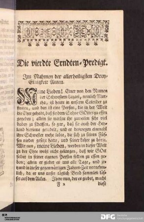 Die vierdte Erndten-Predigt