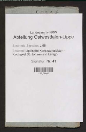 Reverse der Pastoren
