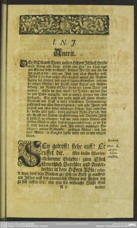 Leichenpredigt : Der Gerechten getroster Löwen-Muth. Antrit. Textus. Eingang. Abhandelung. Applicatio und Gebrauch