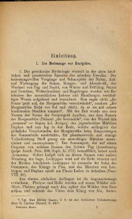 Ausgewählte Tragödien des Euripides, 1. Medea