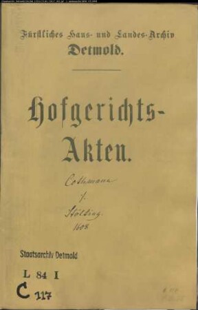 Cothmann, Franz gegen Kord Stölting - Schuldforderung