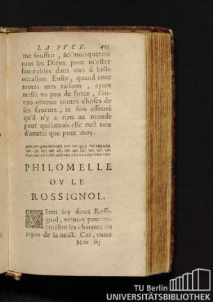 Philomelle Ov Le Rossignol.