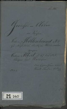 Möllenbernd Nr. 9 zu Kohlstädt gegen Albert Nr. 47 zu Kohlstädt