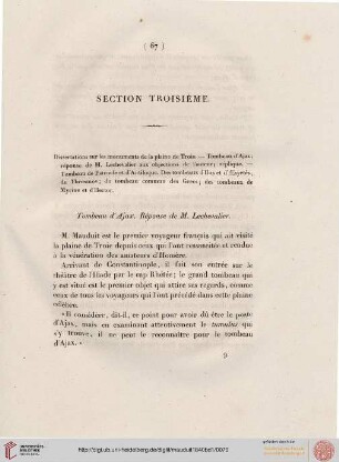 Section troisième