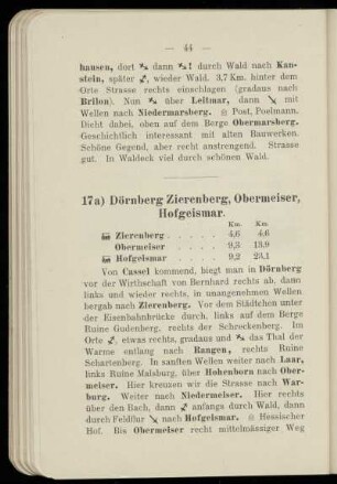17a) Dörnberg, Zierenberg, Obermeiser, Hofgeismar
