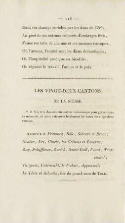 Les Vingt-Deux Cantons De La Suisse