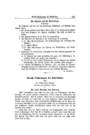 Nervöse Erscheinungen bei Schulkindern
