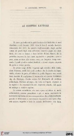 Ai cortesi lettori