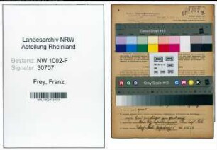 Entnazifizierung Franz Frey, geb. 07.08.1886 (Klempner)