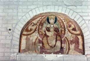Thronende Madonna mit Engeln und Stiftern