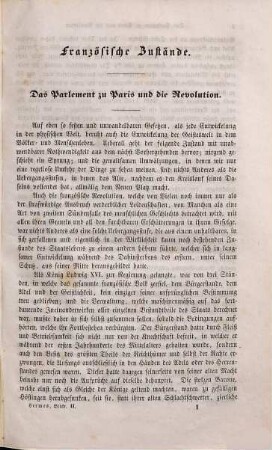 Blicke aus der Zeit in die Zeit : Randbemerkungen zu der Tagesgeschichte der letzten fünfundzwanzig Jahre, 2. Französische Zustände ...