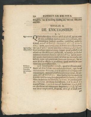 Titulus II. De Evictionibus