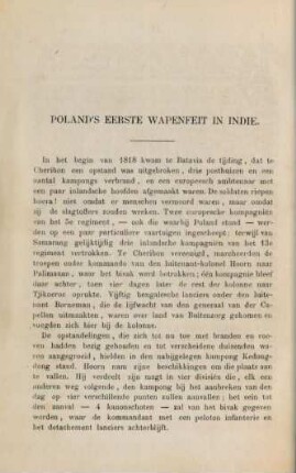 Poland's eerste wapenfeit in Indie