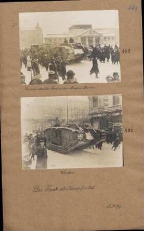 Der erste erbeutete Tank in den Straßen Berlins
