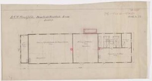 Baracke: alte Freizeithalle, Grundriss