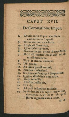 Caput XVII. De Coronatione Imper.