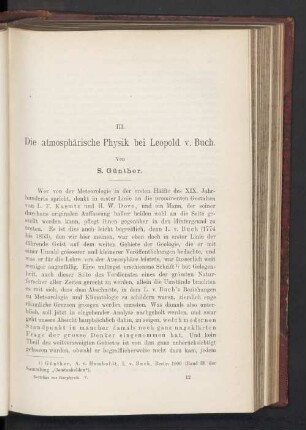 III. Die atmosphärische Physik bei Leopold v. Buch