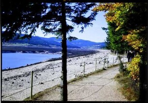Schluchsee: der leere Schluchsee, ehemaliger Uferweg, Leerseeblick