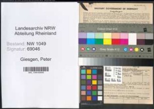 Entnazifizierung Peter Giesgen , geb. 10.03.1894 (Gerber)
