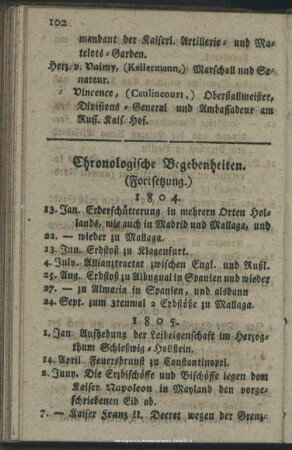 Chronologische Begebenheiten (Fortsetzung.)