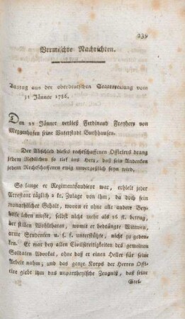 Vermischte Nachrichten
