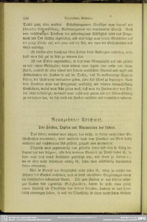 Neunzehnter Abschnitt. Das Färben, Tupfen und Marmoriren des Leders