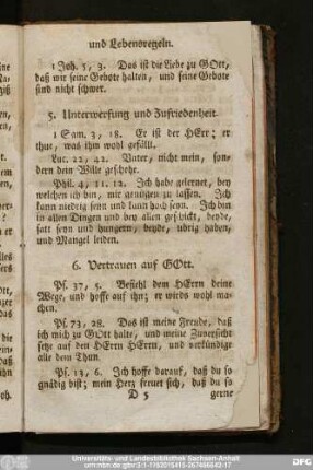 6. Vertrauen auf Gott.