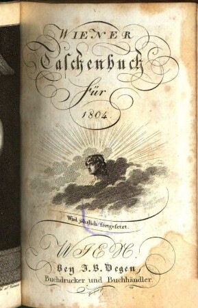 Wiener Taschenbuch für .... 1804, 1804