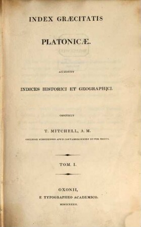 Index graecitatis Platonicae : accedunt Indices historici et geographici. 1