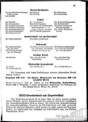 NSD.-Dozentenbund und Dozentenschaft