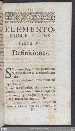 Euclidis Elementorum Liber XI