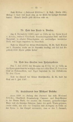 73. Tod des Kurd v. Arnim