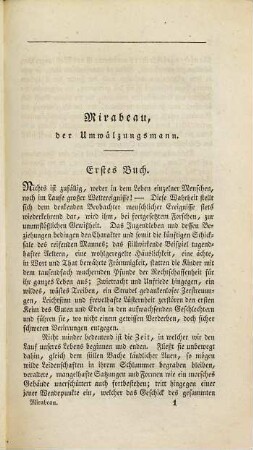 Mirabeau und seine Zeit der französischen Revolution