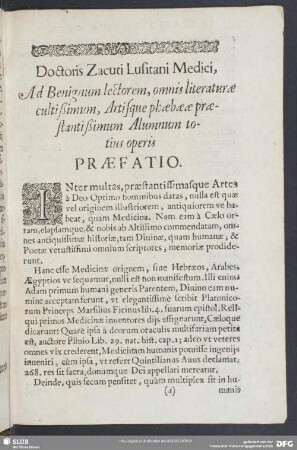Praefatio Totius Operis Ad Lectorem