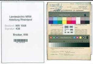 Entnazifizierung Willi Brocker , geb. 24.09.1902 (Techn.Angestellter)