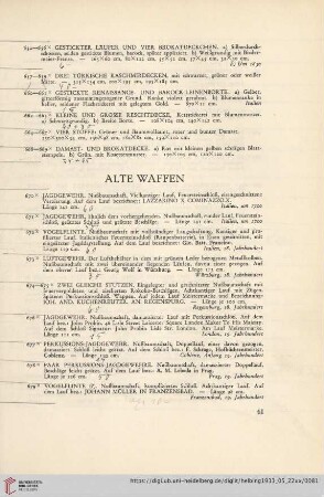 Alte Waffen (Nr. 670-697)