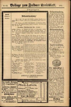 Zweite Ausgabe vom Dienstag, den 05. November 1895.