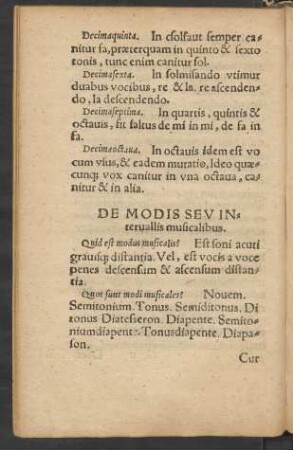 De Modis Seu Intervallis musicalibus.