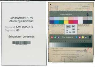 Entnazifizierung Johannes Schweitzer , geb. 15.11.1895 (Versandleiter)