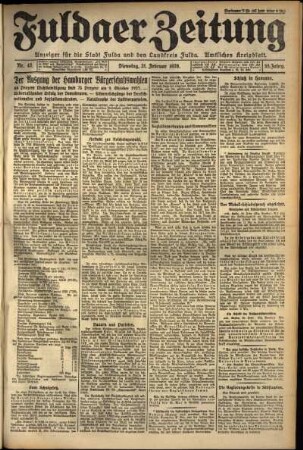 Ausgabe vom Dienstag, den 21. Februar 1928.