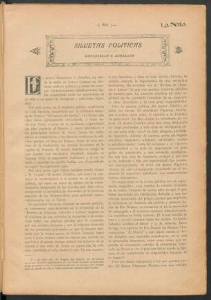 Siluetas políticas - Estanislao S. Zeballos : (Dibujos de Columba)