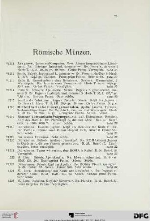 Römische Münzen (Nr. 1211-1986)